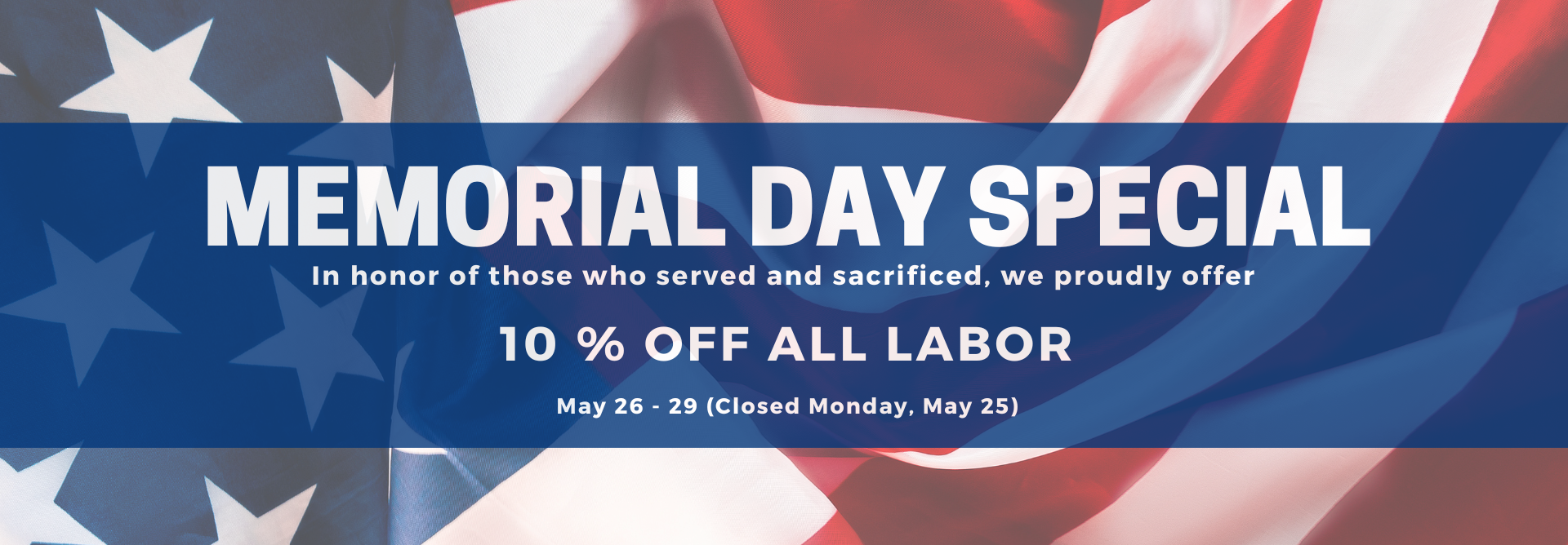 MEMORIAL DAY SPECIAL 2026
